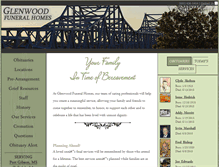 Tablet Screenshot of glenwoodfuneralhomes.com